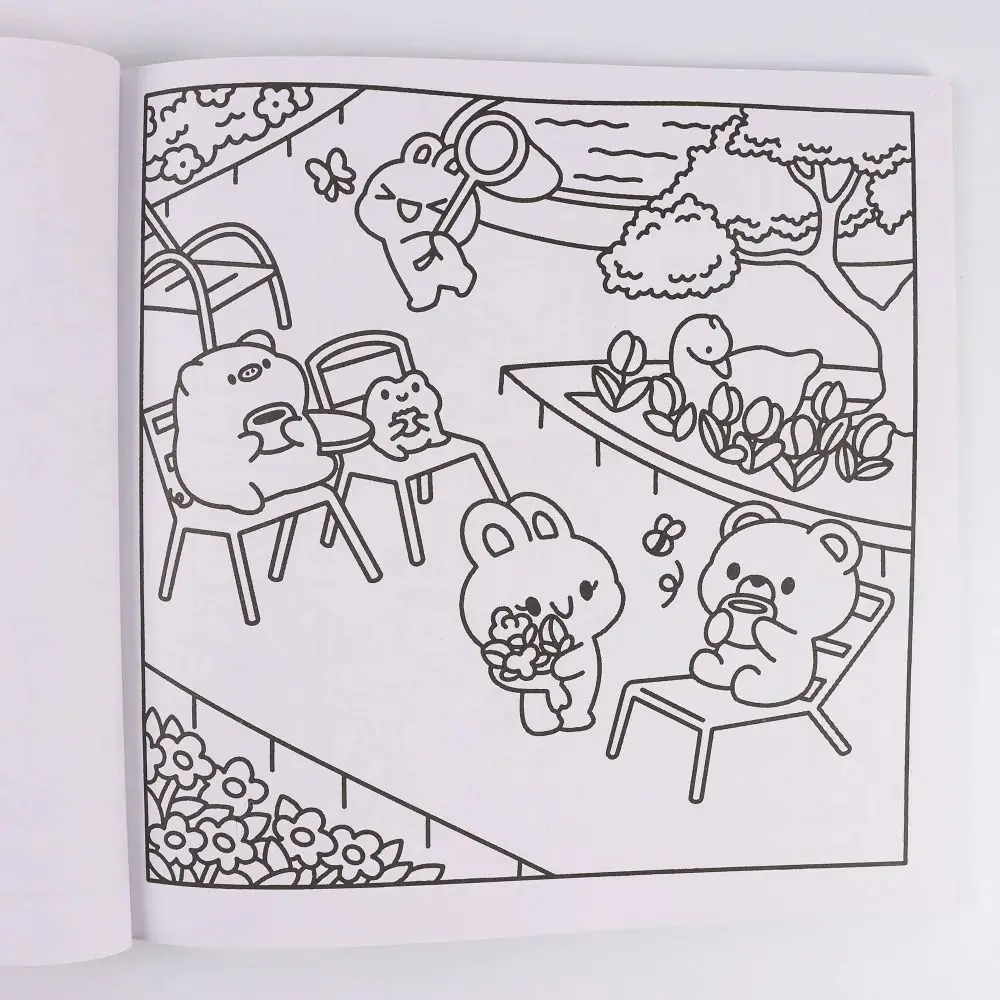 

Froggy Days Cartoon Coloring Book Fuzzy Tales Early Education Graffiti Copy Sketch Book Charming Frog Enlightenment