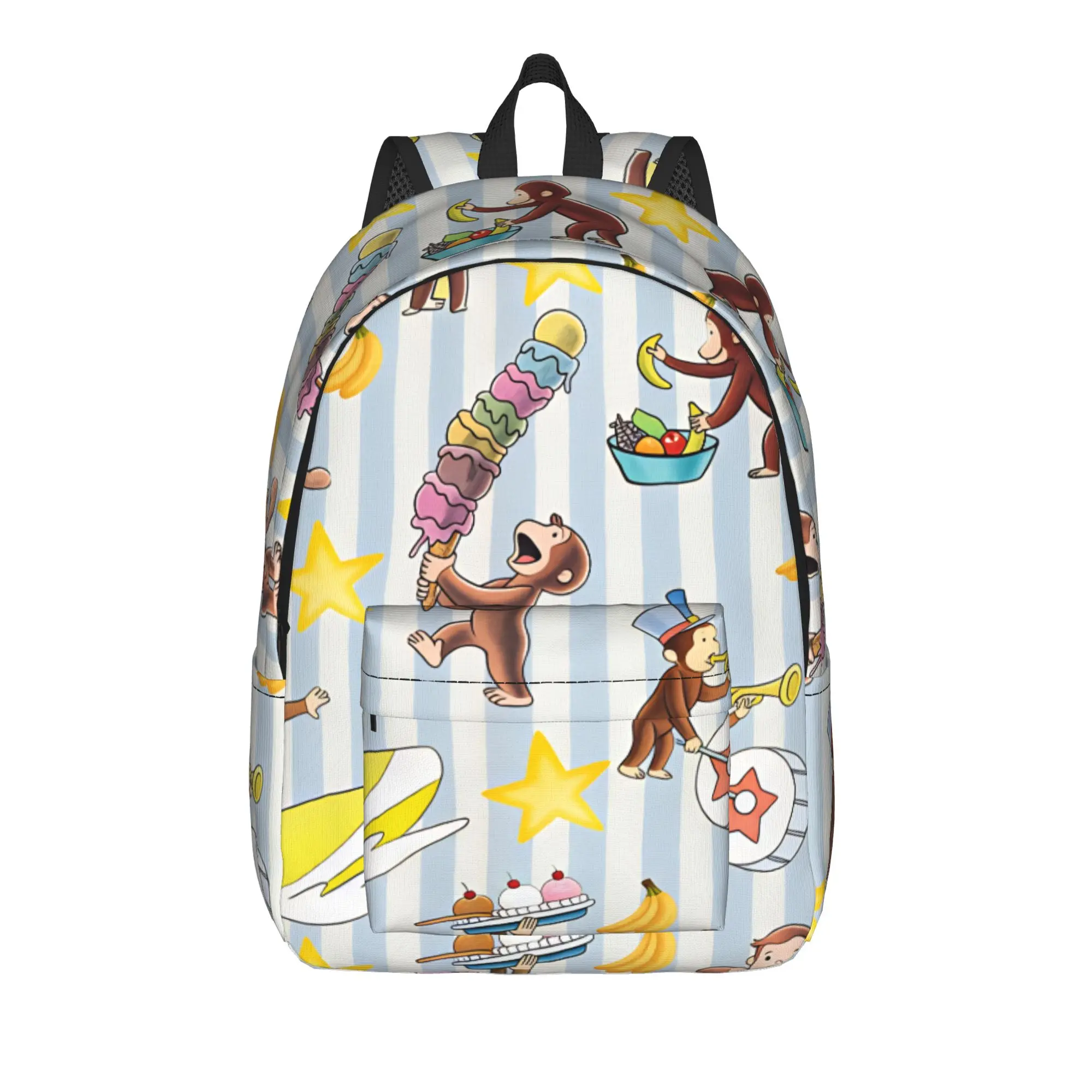 Curious George African Monkey  Backpack  Travel Backpacks Men Designer Big School Bags Elegant Rucksack