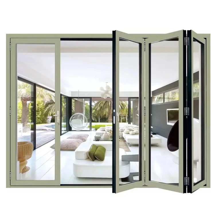 

Folding Sliding Door Partition Customized Size Aluminum Timber Bifold Room Divider Interior