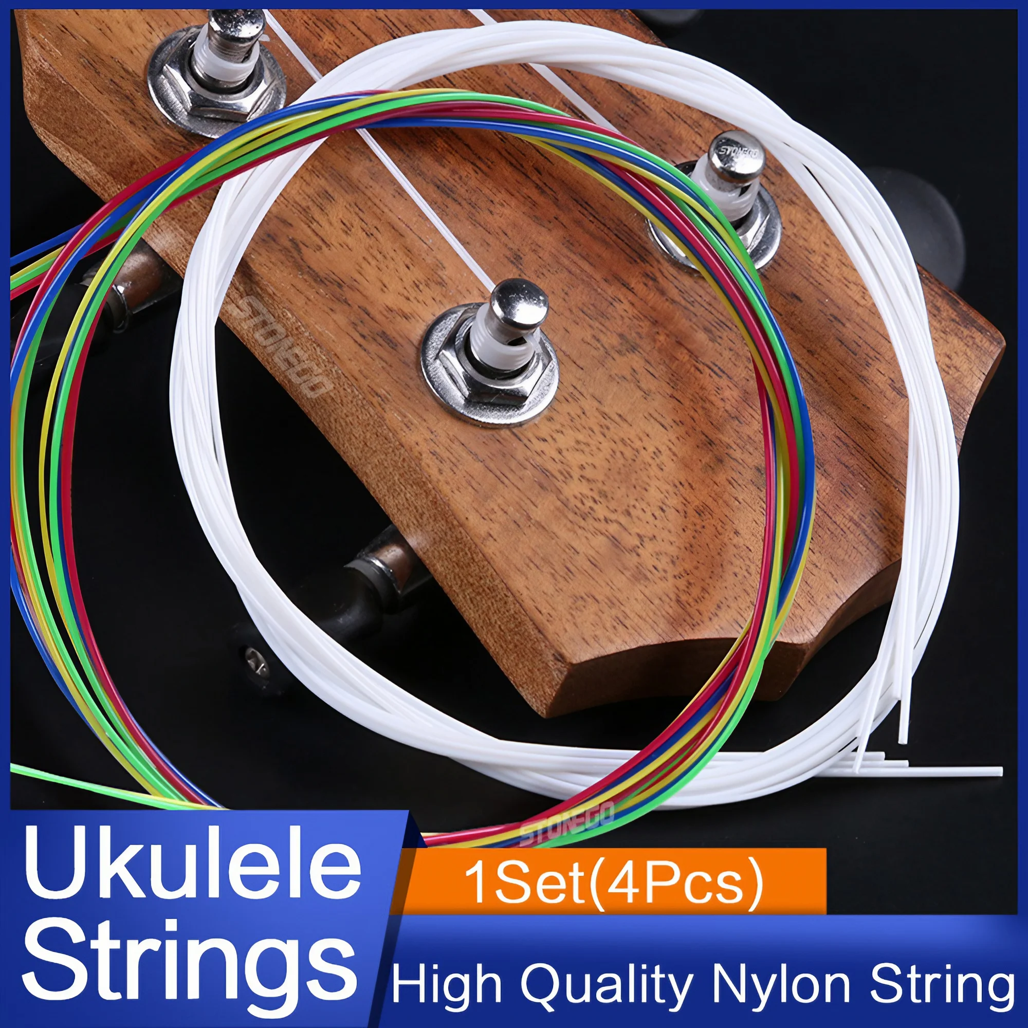 Ukulele Strings Nylon Hawaii Four Strings Guitar Ukulele 1st-4th Strings 4 Pcs/Set Stonego Musical Instrument Accessories