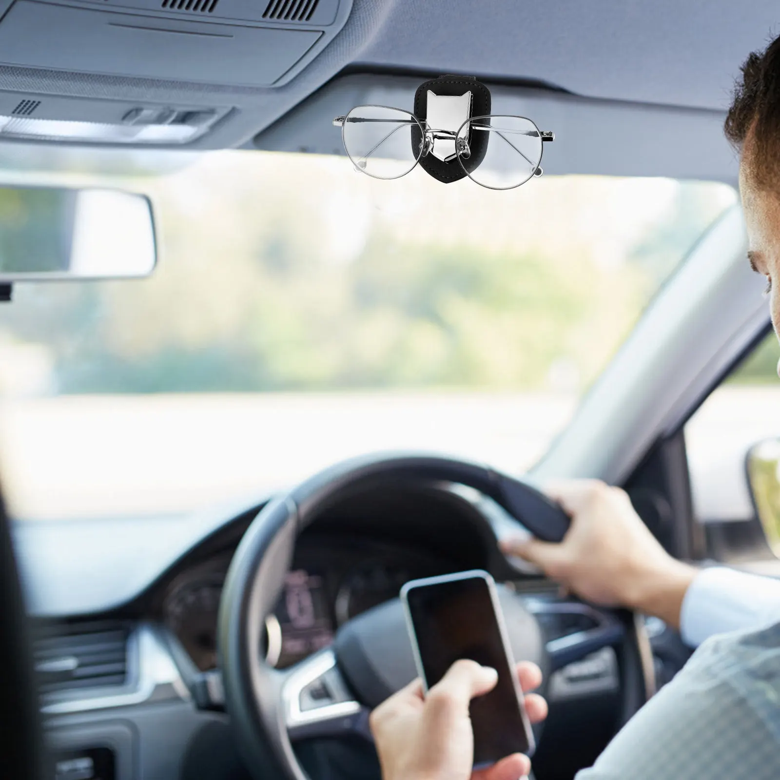 

Car Glasses Clip Zinc Alloy For Car Visor Organizer Sunglass Holder Eyeglasses Storage Auto Interior Accessory