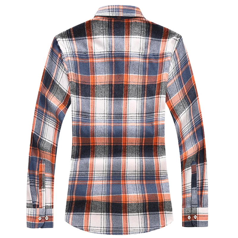 Casual Plaid Shirts Men New Autumn Men\'s Casual Long Sleeve Classic Checkered Shirts Fashion Chemise Homme Men Dress Shirts 7XL