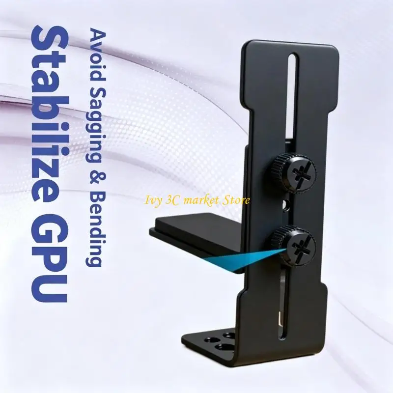 D7YC Metal Computer Case GPU Holder for Fan Mounting Hole Installation GPU Brace