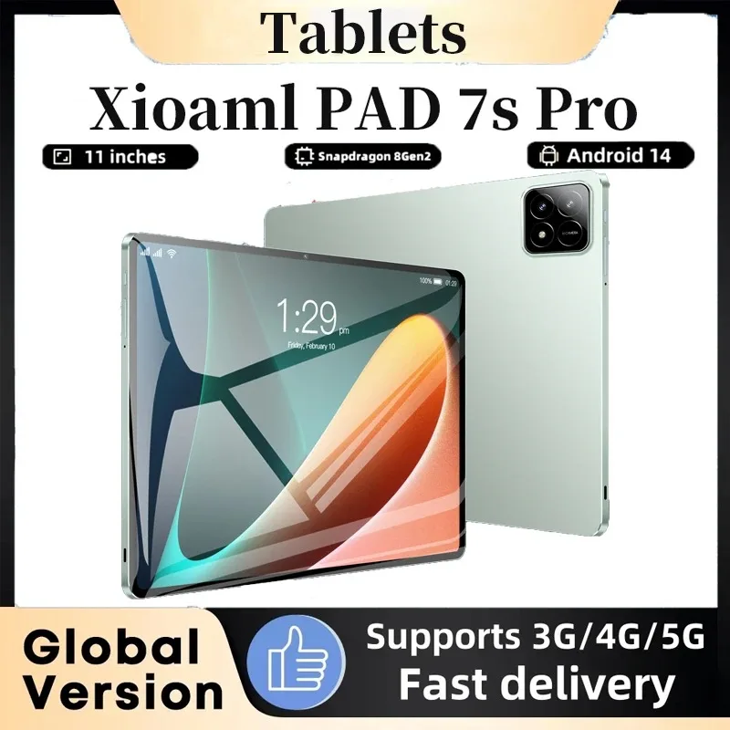 

2025 NEW Xioami Pad 7S Pro 11Inch Tablet PC Android 14 Snapdragon 8 Gen2 16GB+1TB Dual SIM 5G WiFi GPS Mi Tab