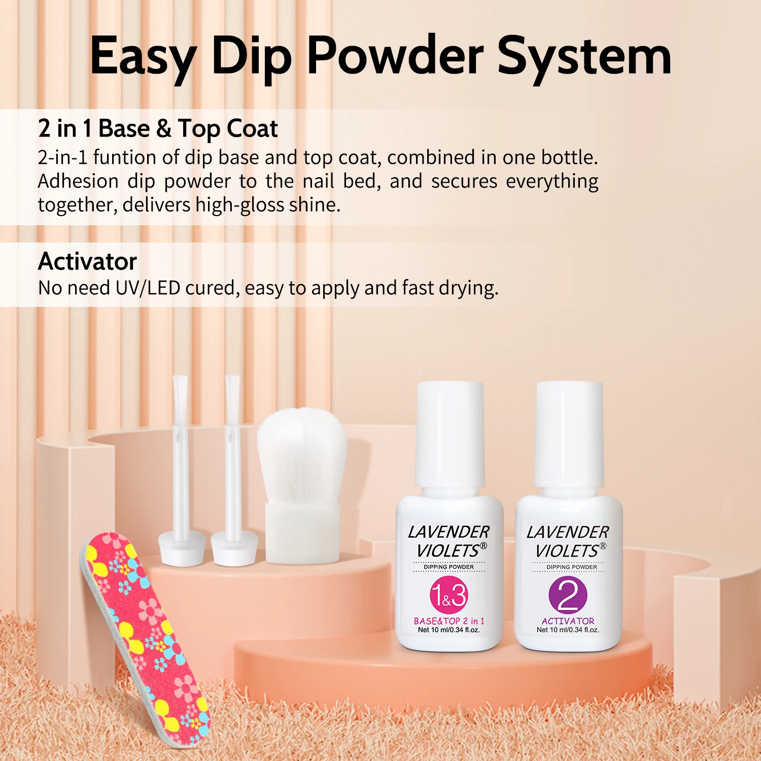 12個入りディップパウダーネイルキット - 6つのヌードカラーのディッピングパウダーとエッセンシャルベース＆トップコートアクティベーター、ホームDIYネイルアートデザイン用