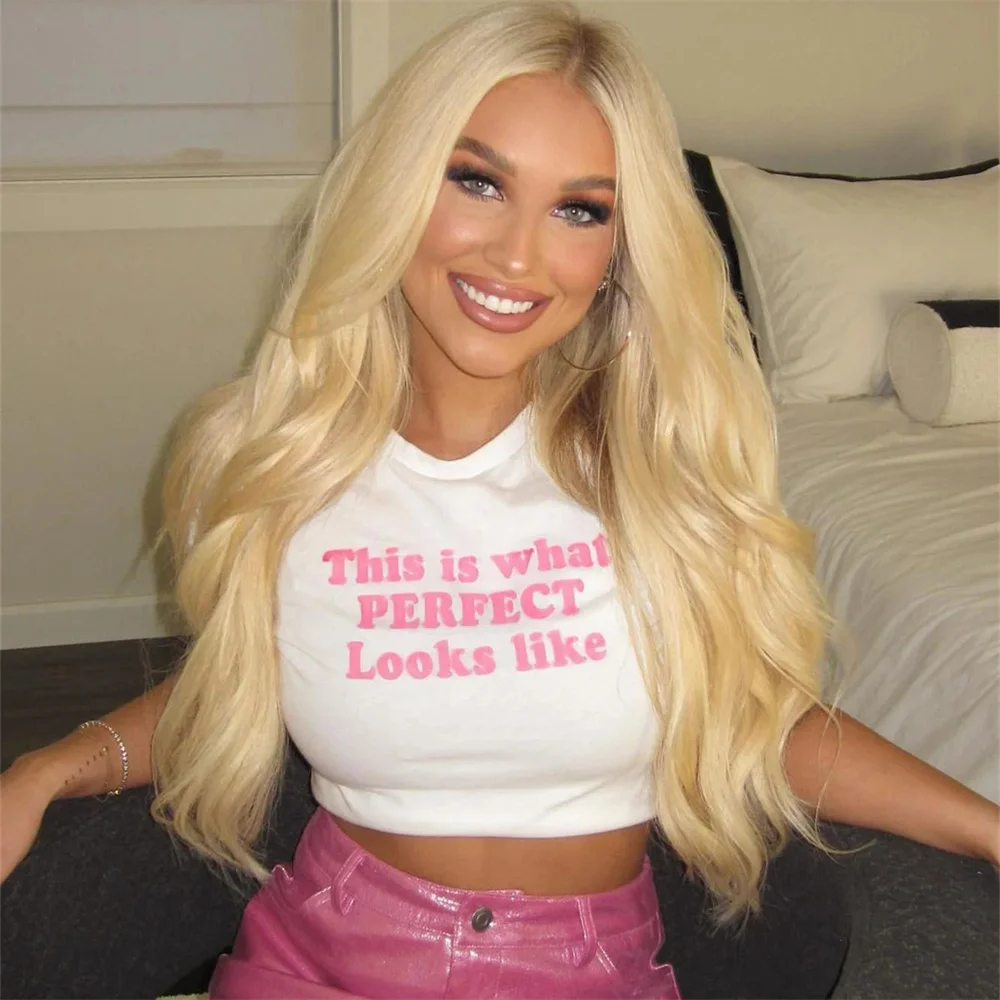 

This Is What Perfect Looks Like. Street style short T-shirt 2024 new women's wear