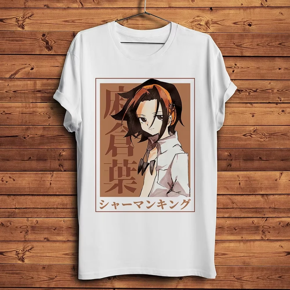 Camiseta de Anime Shaman King Asakura Yoh para hombre y mujer, camiseta divertida de algodón con estampado gráfico, camiseta de manga corta Harajuku Otaku, ropa de calle, gran oferta