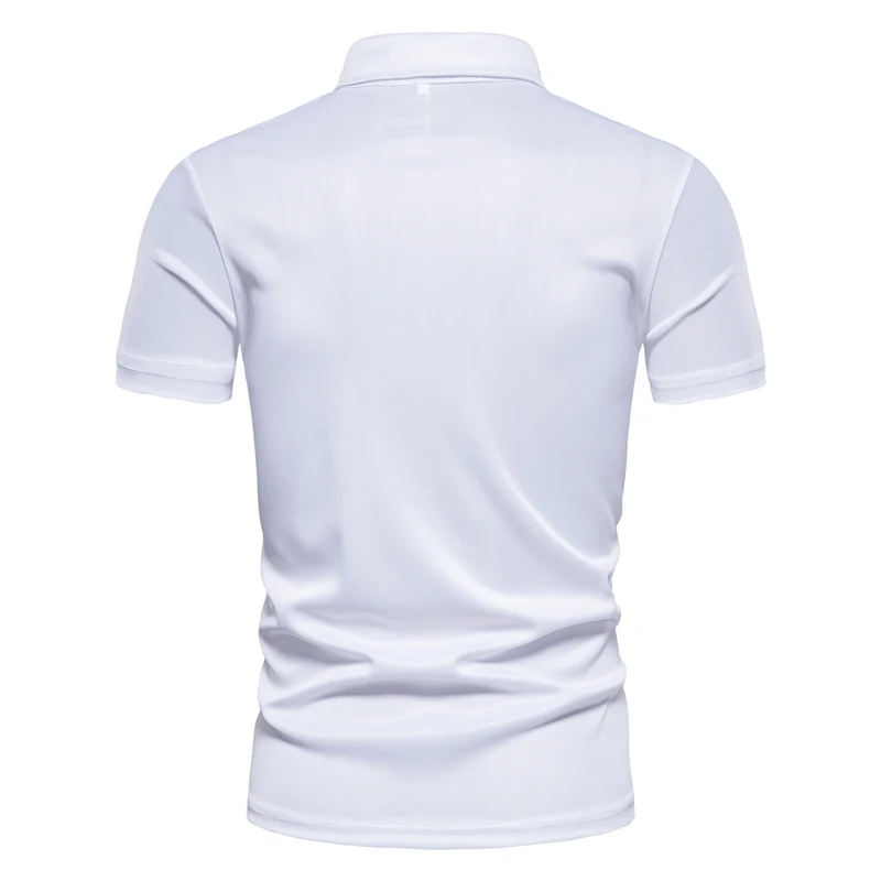 WSHIXDW Men\'s New Fashion Short Sleeve POLO Shirt 20% Cotton 80% Polyester