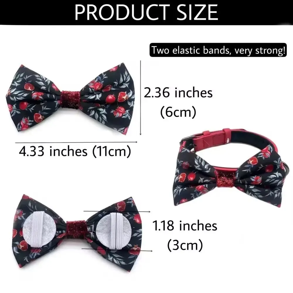 50/100pcs Mixcolor Pet Products Bowties Summer Fruit Style Removable Pet Collar Accessories Dog Bows Pet Supplies Dog Bowties