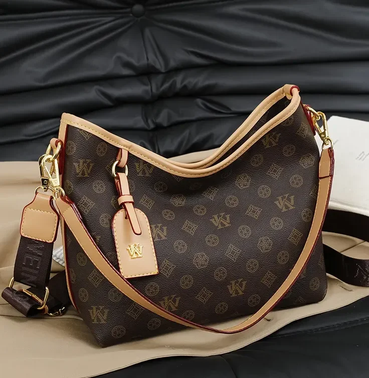 

WKwk Luxury Brandr Fashion Women's Fashionable Printed Handbag Versatile And Elegant Single-Shoulder Crossbody For Middle Tote B