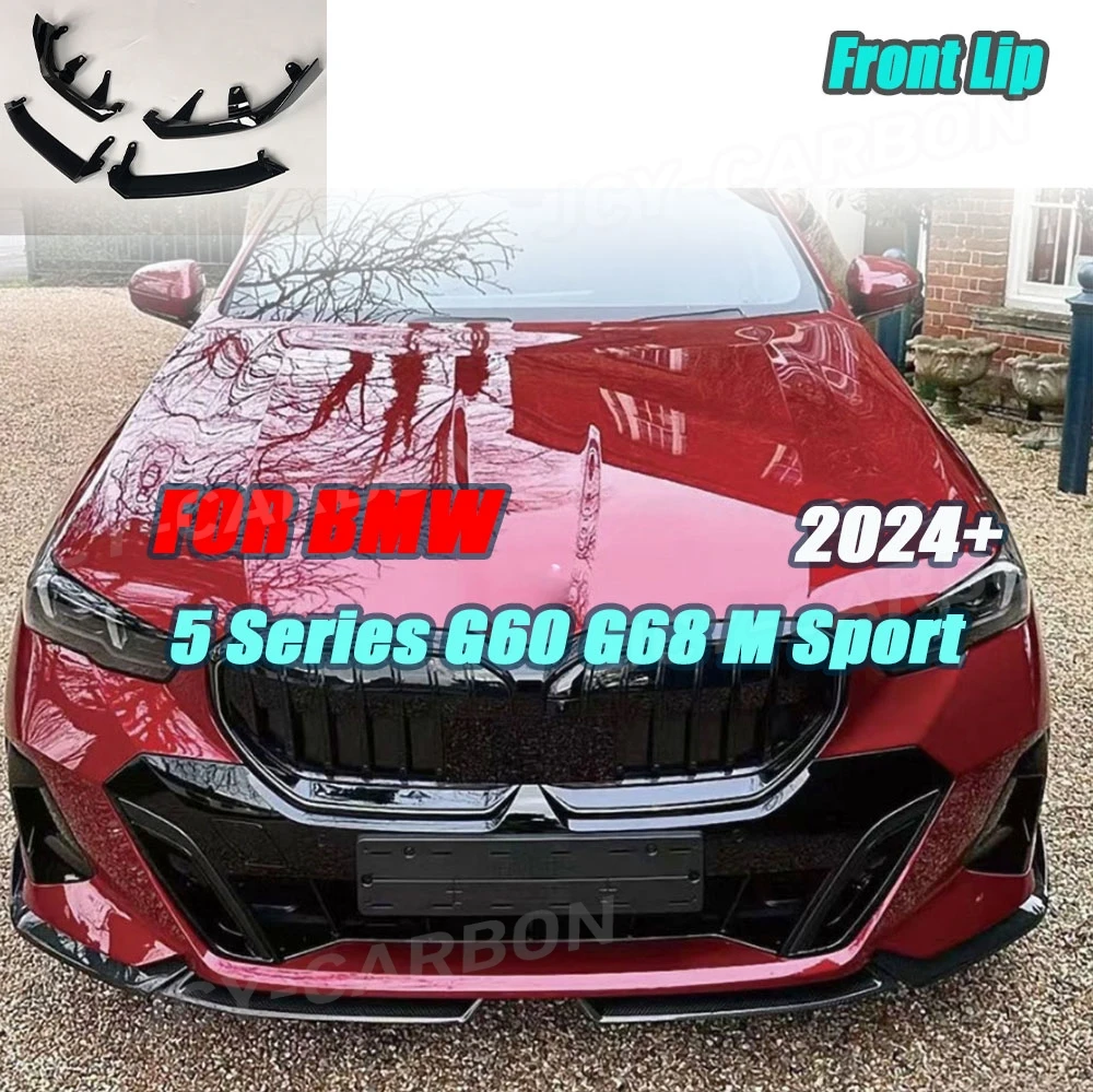 

JCYECF передний бампер, передний диффузор, спойлер, обвес для BMW 5, серия G60 G68 M Sport 2024+, Стайлинг автомобиля, высококачественная отделка