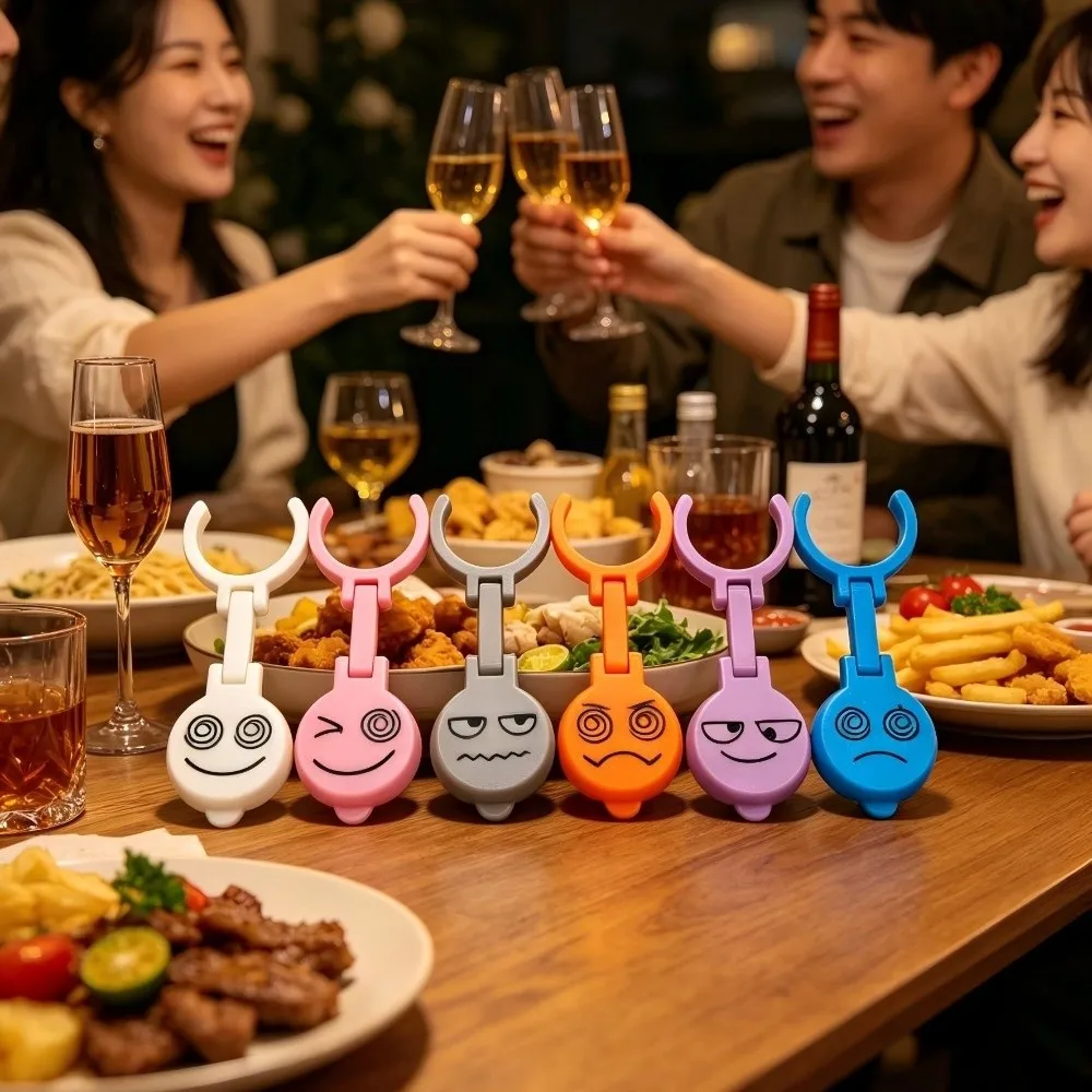 6pcs/8pcs Set 3D Printed Bottle Markings Multifunctional Reusable Wine Bottle Markers Bottle Marking Caps Outdoor Camping