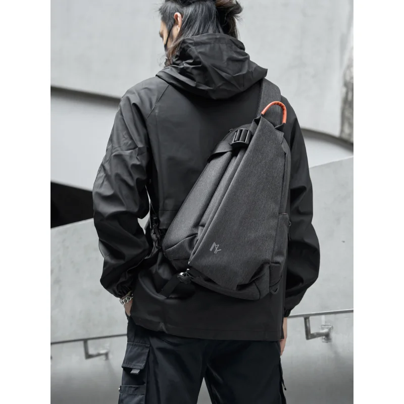 Korean Style Trendy Chest Bag Men, Large Capacity Crossbody Bag,-Resistant Oxford Cloth Men's Casual Backpack