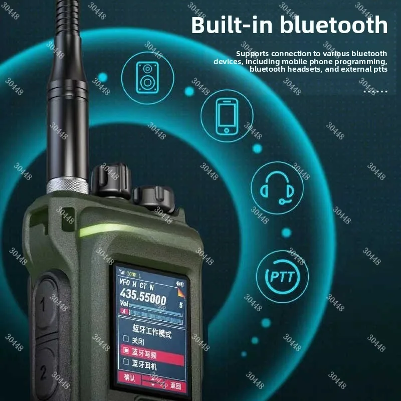 GT-12 Pro Multi-Band Walkie Talkie GPS Bluetooth APP Programming One Key Frequency Copy Two Way Radio Station