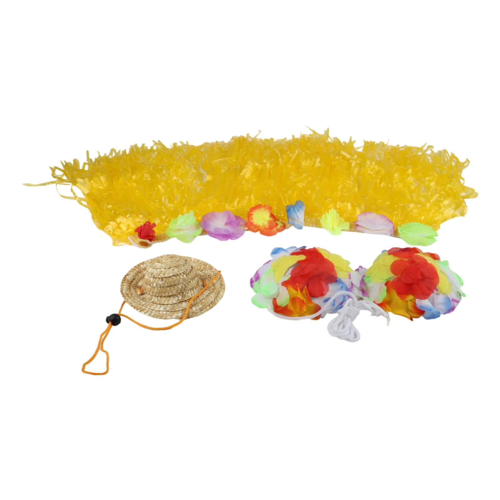 20*19*5cm Porch Goose Costume Outdoor Party Outfit Vibrant Summer Theme Bright Grass Skirt Design Cute Straw Hat