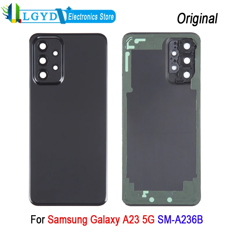 Rear Cover For Samsung Galaxy A23 5G SM-A236B Battery Back Cover with Camera Lens Cover with Logo Repair Spare Part