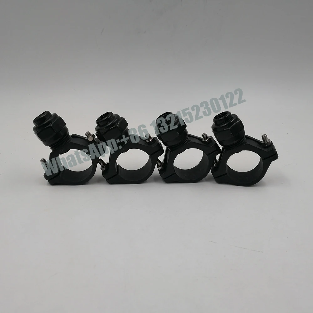 Plastic Eyelet Clip Nozzle, Pipe Clamp Holders, Fat Fan Spray, Quick Release, Agricultural Water Jet Irrigation Nozzle