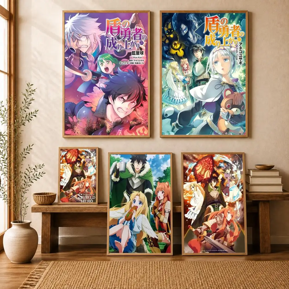The R-Rising of the S-Shield Hero Anime Poster Modern Home Living Bedroom Bar Hallway Waterproof Wall Art Aesthetic Decor