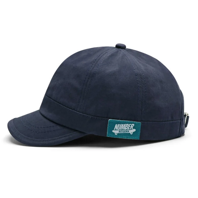Japanische Baseballkappe mit kurzer Krempe und seitlichem Logo, Retro-Baseballmütze, amerikanische Baseballkappe mit weicher Oberseite und kleiner Krempe, Sport-Sonnenhut – Detail 5