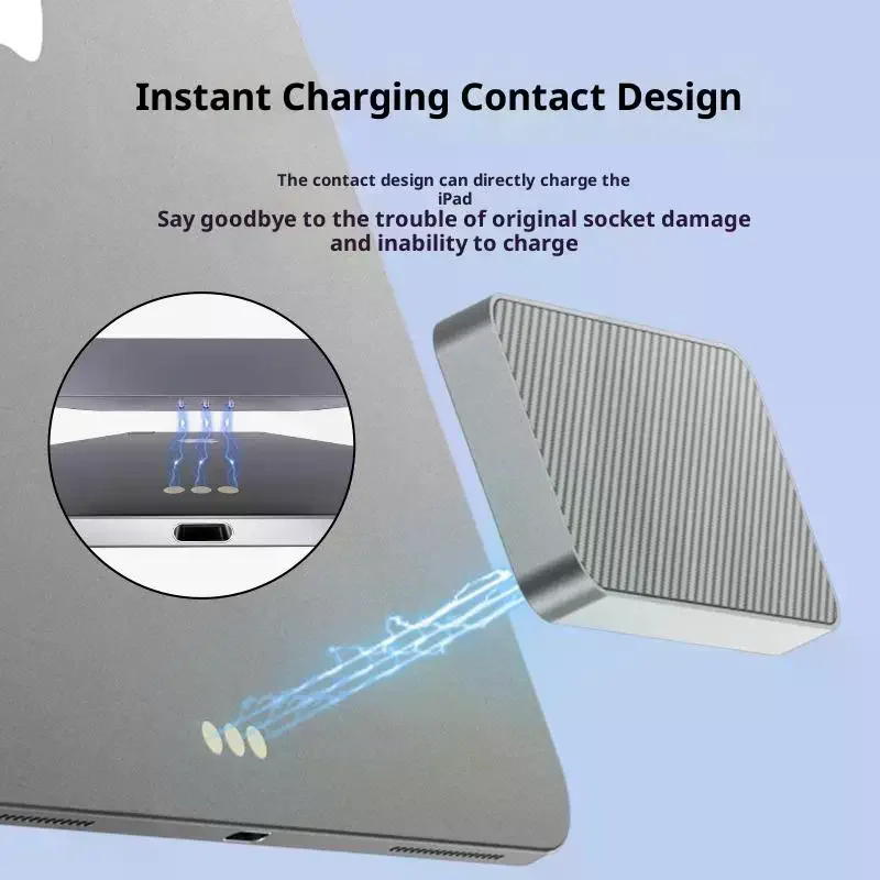

1Pcs For IPad Pro 13"/11"/12.9" 18W Fast Charging Smart Connector Charger Aluminum Alloy Magnetic Wireless Charger Module