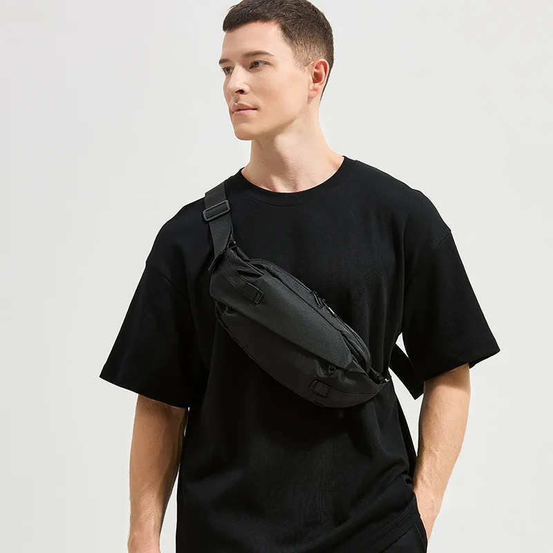

Men's Trendy Water-Resistant Small Chest Bag - Outdoor Sports Casual Crossbody Bag, Men's Waist Pack & Wallet