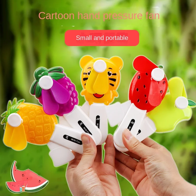 Portable Hand Pressure Fan Mini Handheld Fan Without Battery Cartoon Fan Summer Air Cooler Travel Home