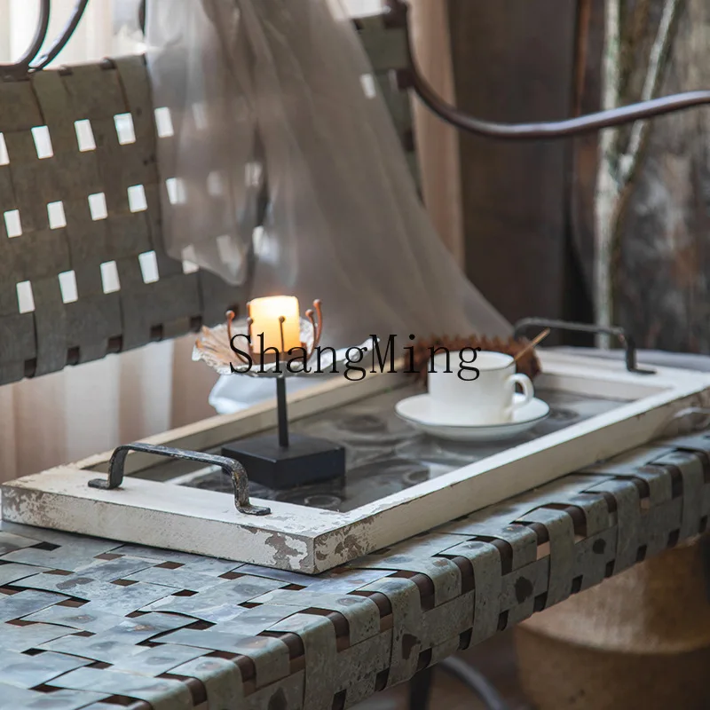 SM الرجعية الحديد المطاوع حديقة الترفيه التفاوض كرسي خلفي فناء مسند الذراع في الهواء الطلق مقعد الراحة