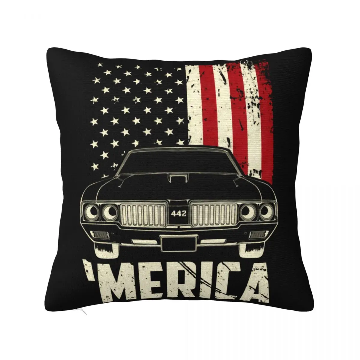 1970 Cutlass 442 Merica 70 Oldsmobile Car Mens T Cotton S 3Xl High Quality Print Holiday 3D Novelty Pillow Case