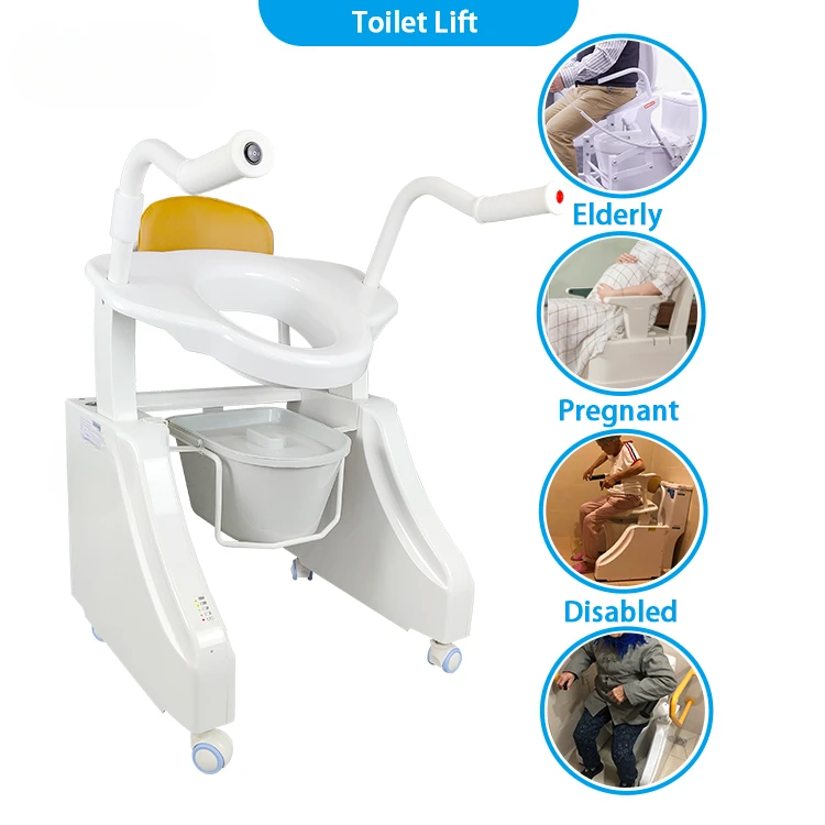 Bathroom Commode Chair Electric Toilet Incline Lift Is Adjustable Frame Padded Toilet Aid For Elderly Handicapped Disabled