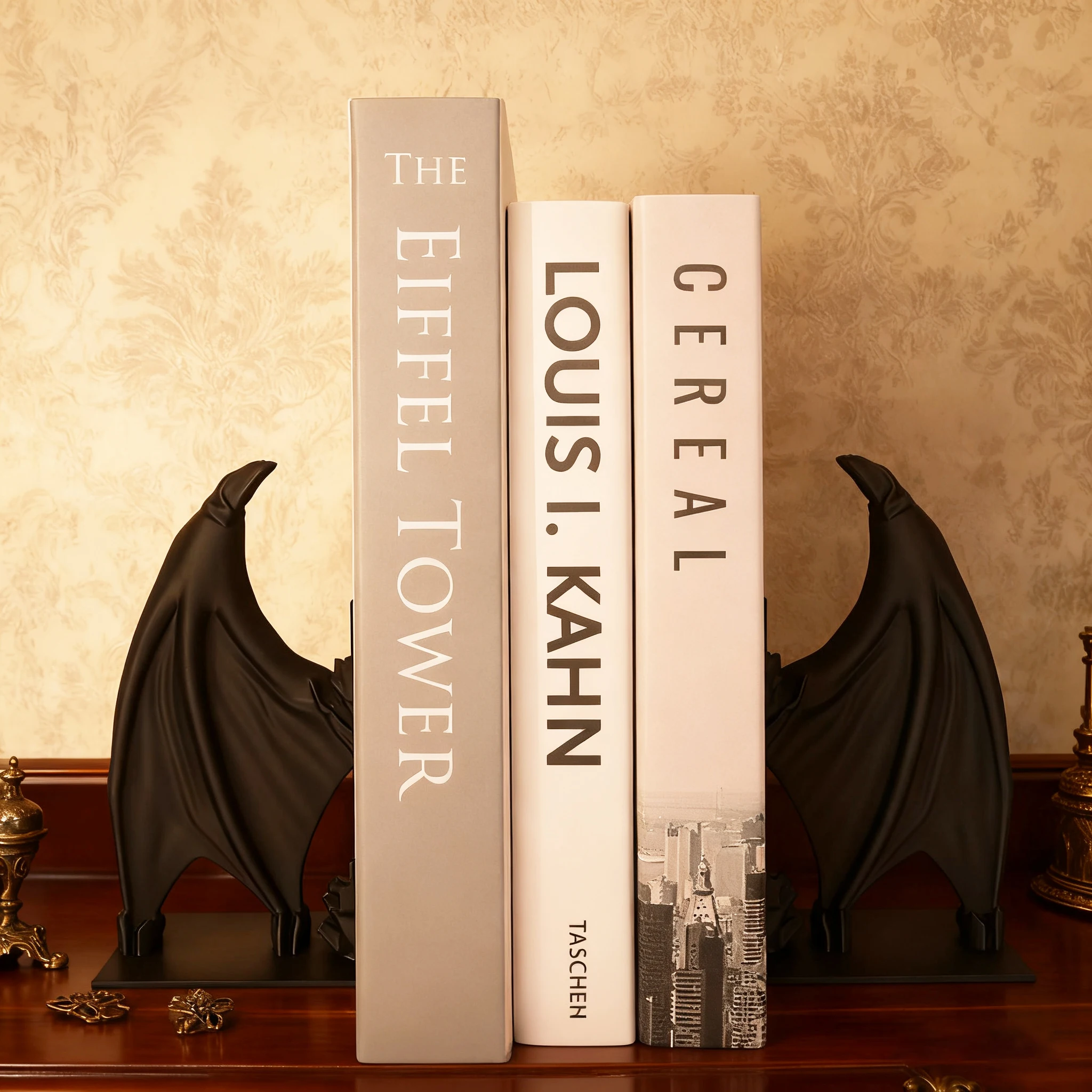 Cross-Border Dark Style Bat Wing-Shaped Bookends, Gothic-Style Home Decoration, Suitable for Book Storage Scenarios