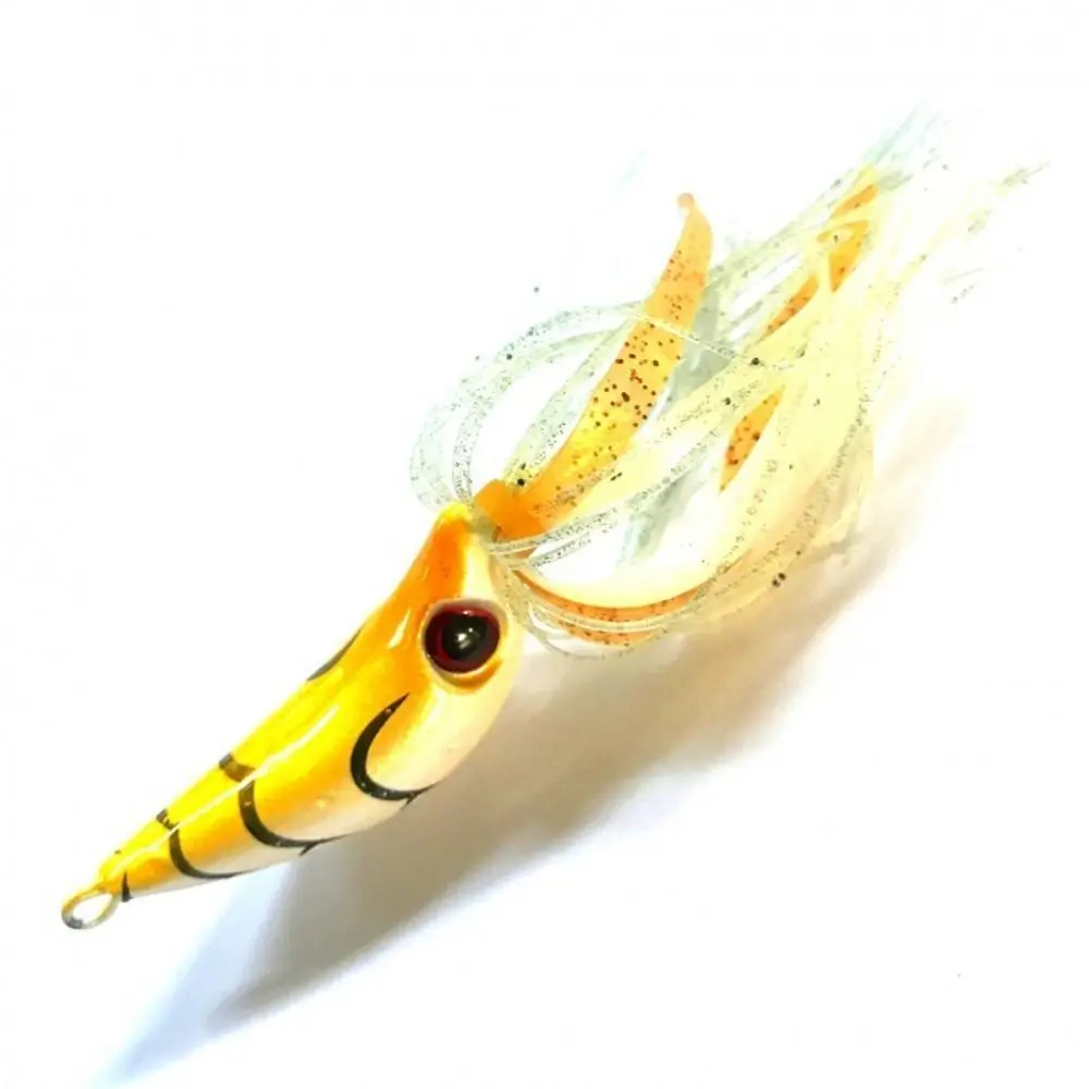 60g 80g Weight Sinking Metal Jig Jig Hooks Included Metal Construction Sea Fishing Lure Deepwater Design Random Skirt