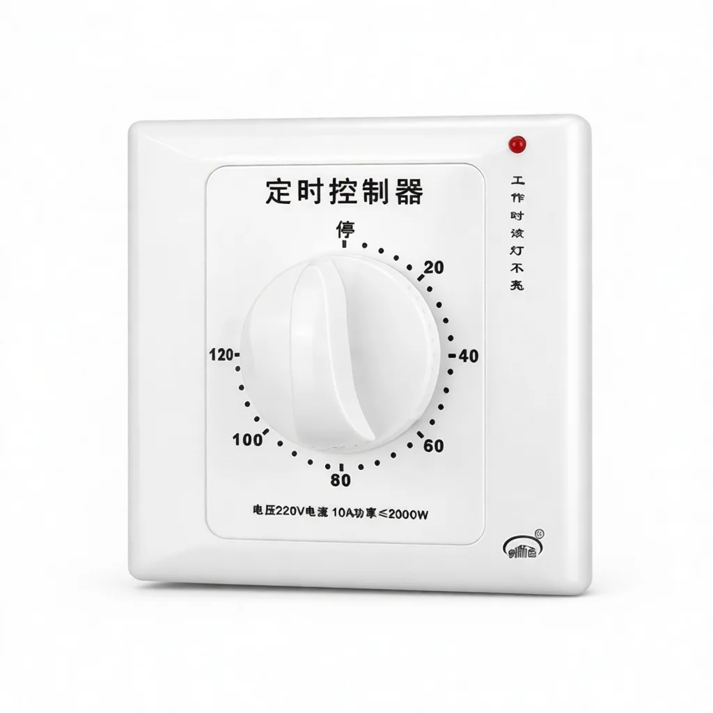 Adjustable Mechanical Countdown Timer Switch Wall Mounted Socket Utility Controller For Home Fan Pump Power Cut Off