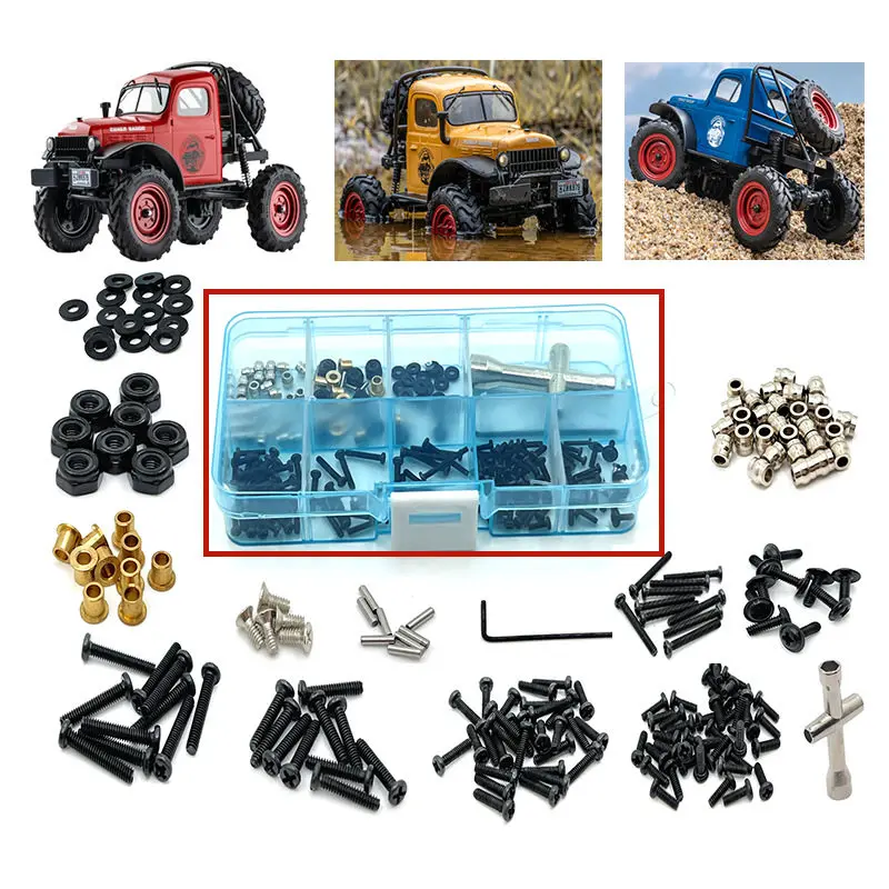 FMS Rc Car Complete Upgrade Screws And Fasteners Set For 1 24 FCX24 Rc Car Modification With Cross Wrench Storage Tool Box