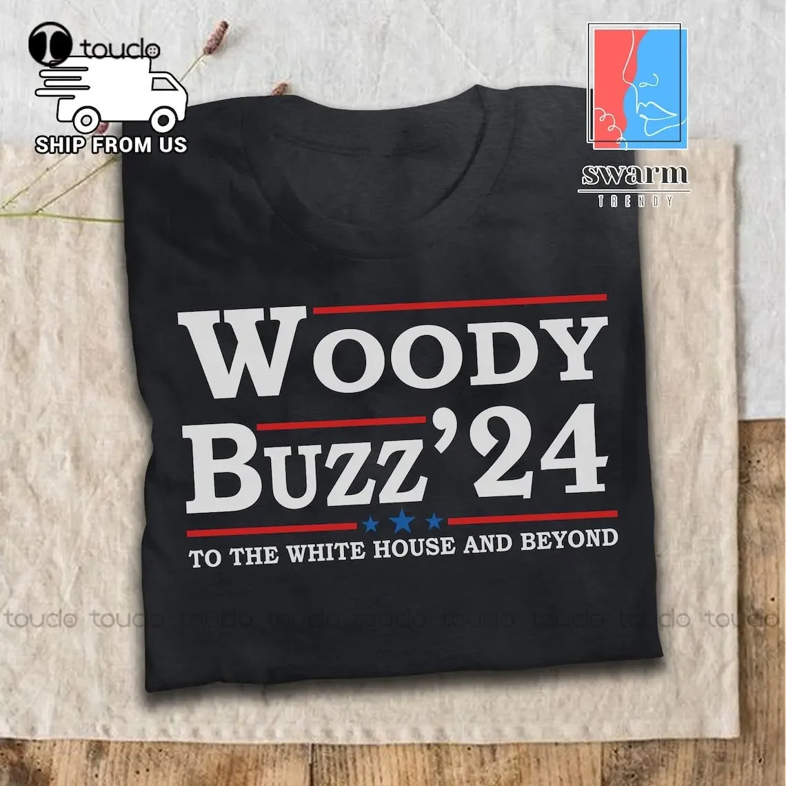 Woody Buzz For President 2024 To The White House And Beyond Funny T Shirt Men'S White T-Shirts Custom Gift Xs-5Xl Streetwear New