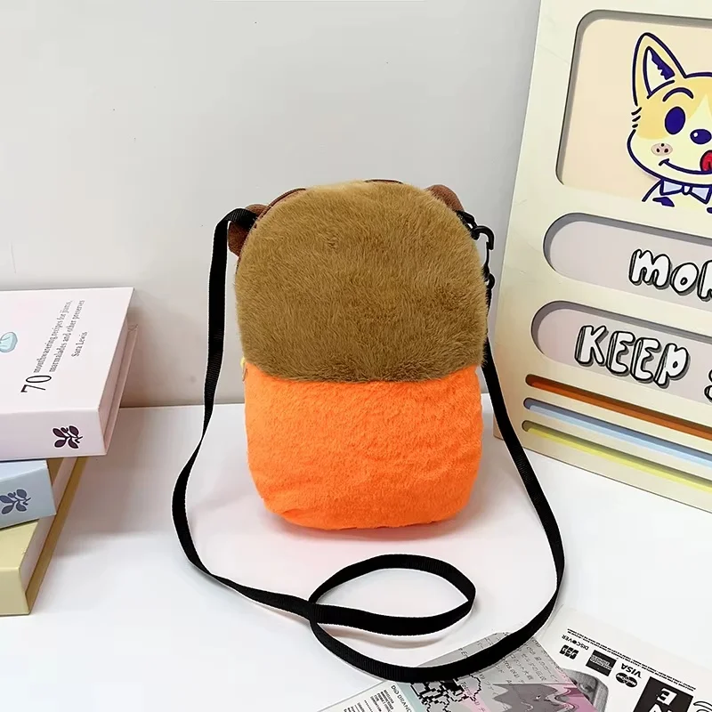 New Children'S Bag Cute Cartoon Kabibala Plush Crossbody Shoulder Bag For Boys And Girls Capybara Coin Purse Back To School Gift