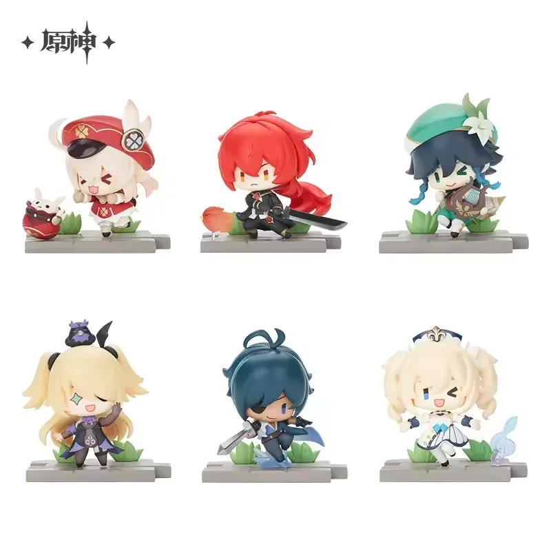 Sunsyea Genshin Impact Offizieller Merch miHoYo Original authentisches Figurenpuppenset 6-teilig Mondstadt Liyue Inazuma