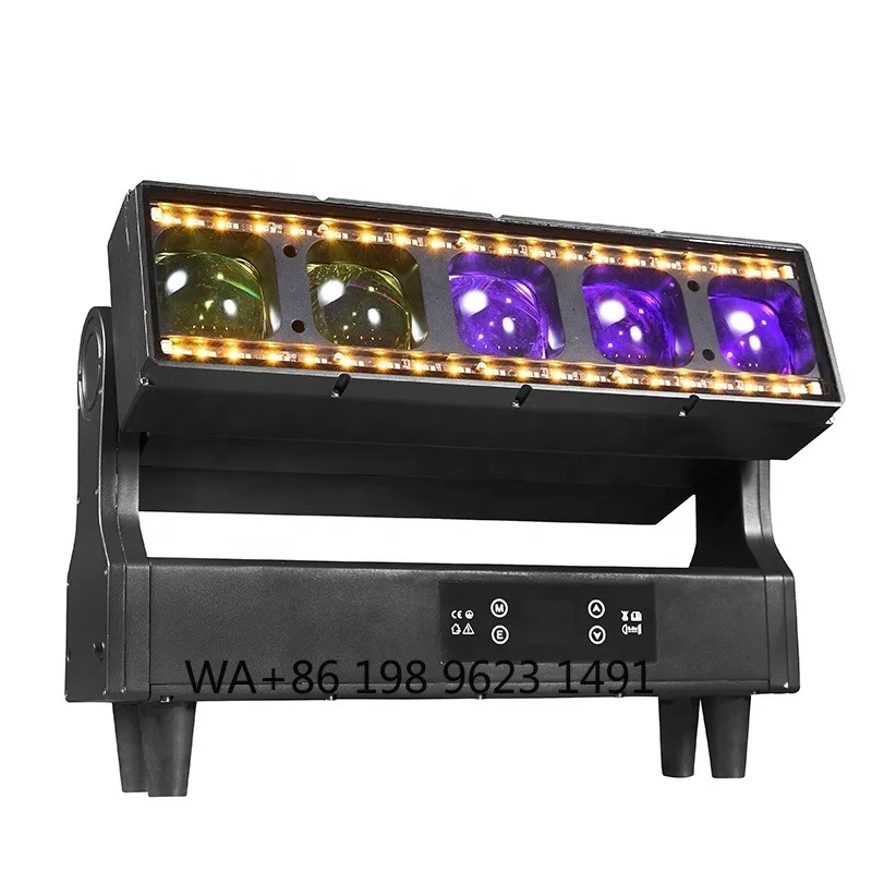IP65 Waterproof RGBW Zoom Moving Head LED Strobe Light Bar DMX512 Stage Light for Club Disco Wedding Outdoor Event