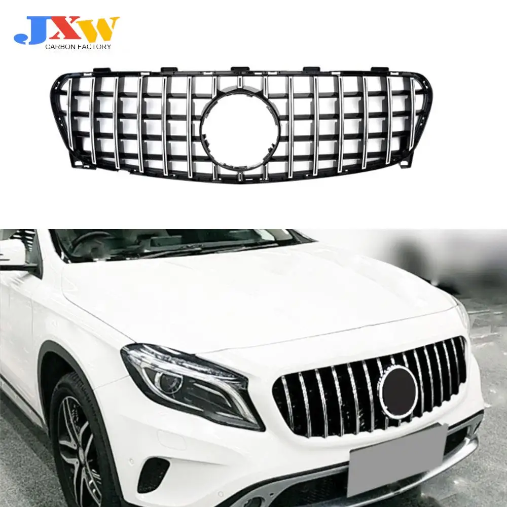 

Bumper Black Silver Suitable For Mercedes Benz GLA Class X156 GLA180 GLA200 GLA250 GLA45 2014 - 2016 ABS Front Grille