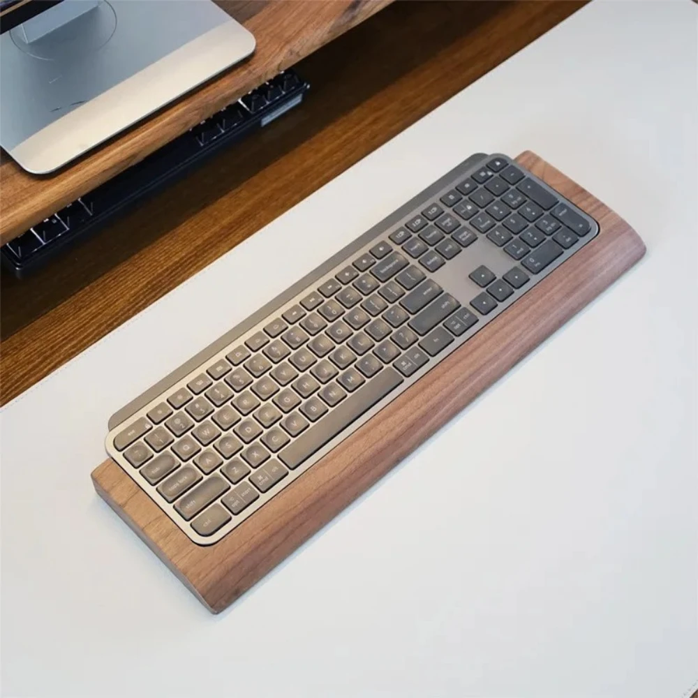 Custom Black Walnut for MX Keys Keyboard Hand Rest Keyboard Base Bracket Anti Slip Comfortable Palm Rest Ergonomic Design Gift