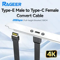 Cable adaptador hembra RAGEER - Tipo E a USB-C 20Gbps 4 compatible con vídeo 4K y salida de alimentación de 100W Compatible con PC
