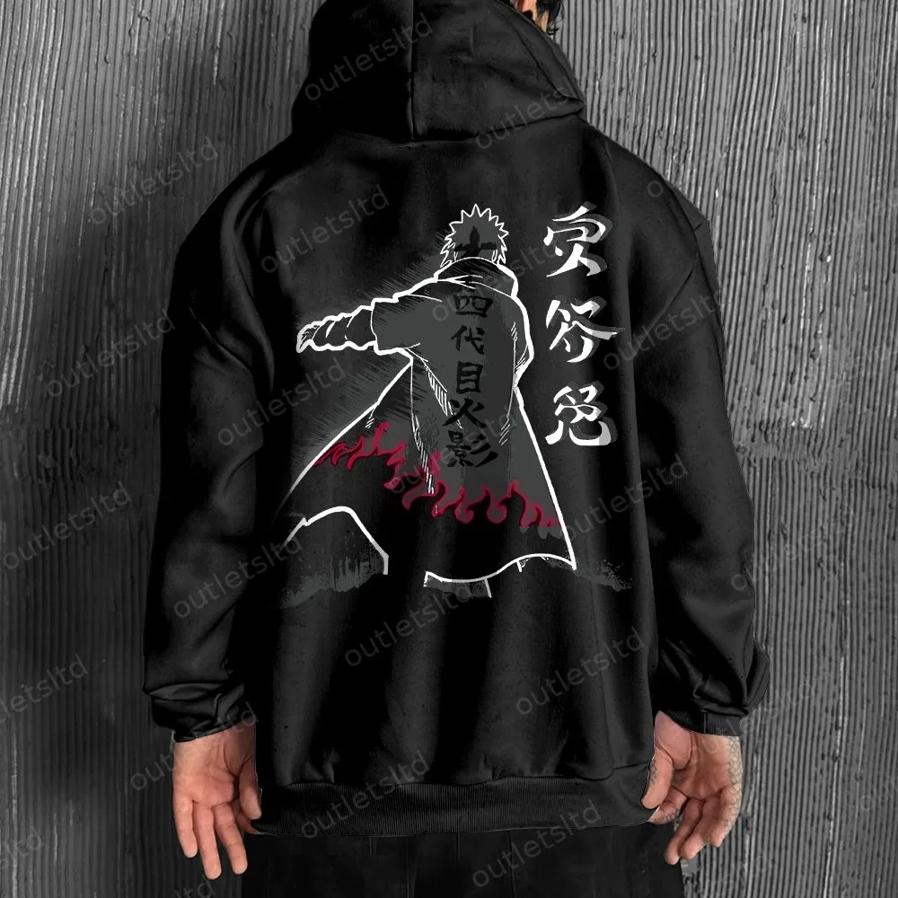 

Fourth Hokage Cloak Hoodie,Manga Tribute Design,Anime Merch,Sweatshirt,Japanese Streetwear,Harajuku,Oversized Fit,Y2K Style,AW25