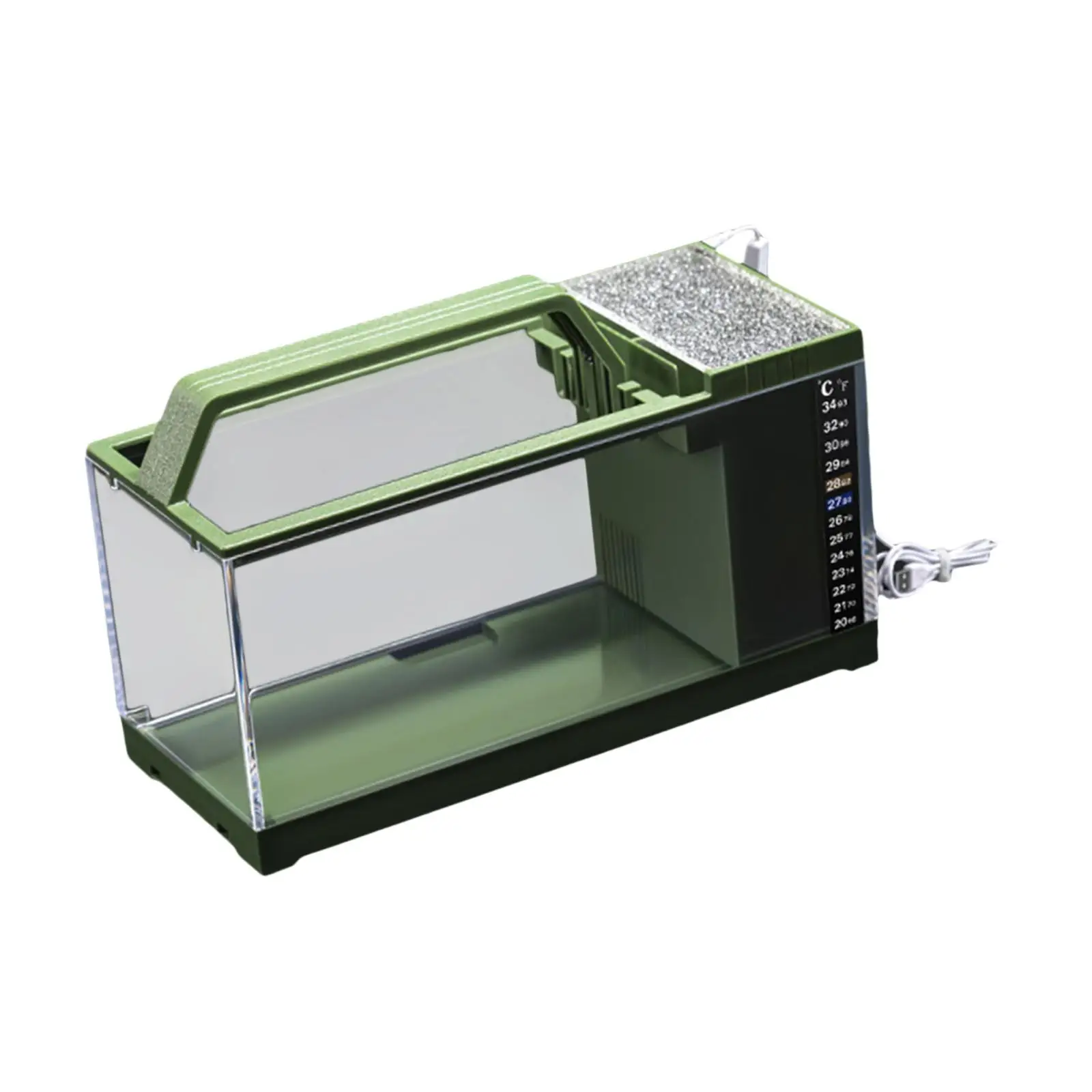 Small Aquarium Complete Kit Transparent Mini Tank with Pump and Heating for Living Room Display