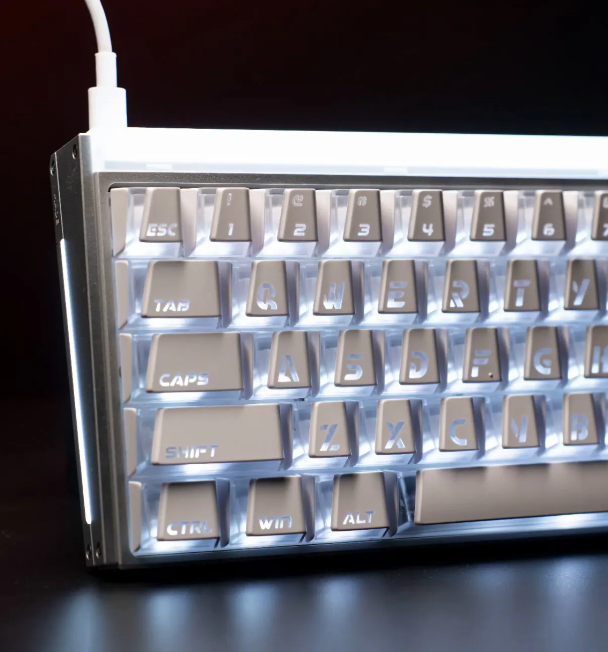 XVX Prism keycaps,Cherry Profile Side Printed Shine Through Keycaps for MX Switch Mechanical Keyboard