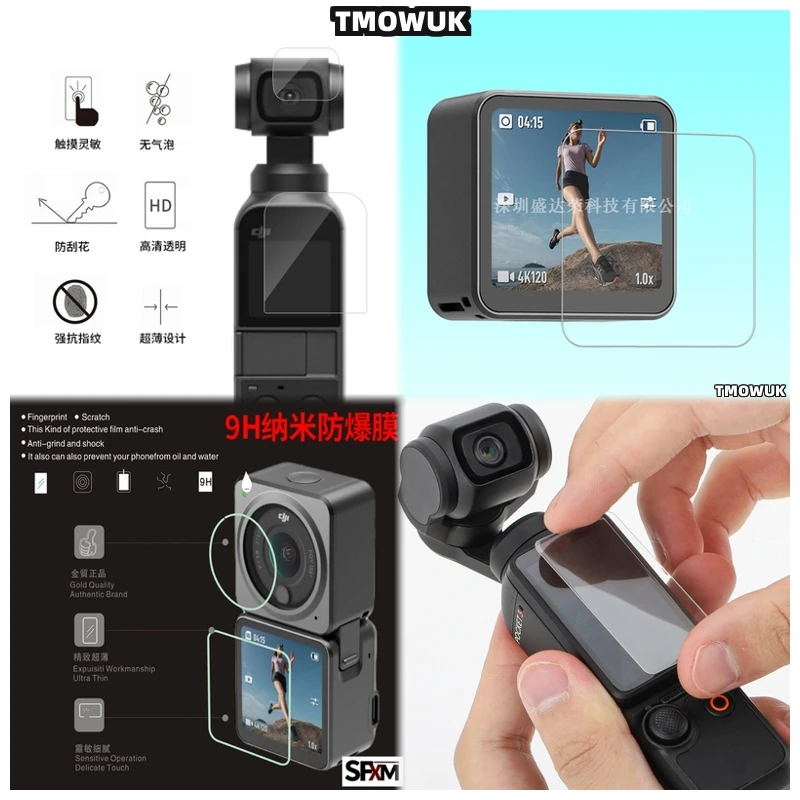

For DJI Pocket 1 2 Osmo Pocket 3 Action 2 4 Pro Tempered Glass Screen Protection Film