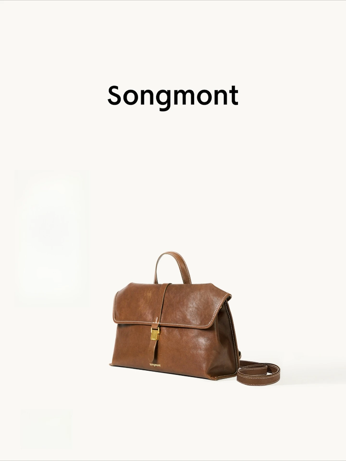 

[Li Na of the same style] There is a small satchel bag under Songmont Mountain, vegetable tanned cowhide shoulder messenger bag.