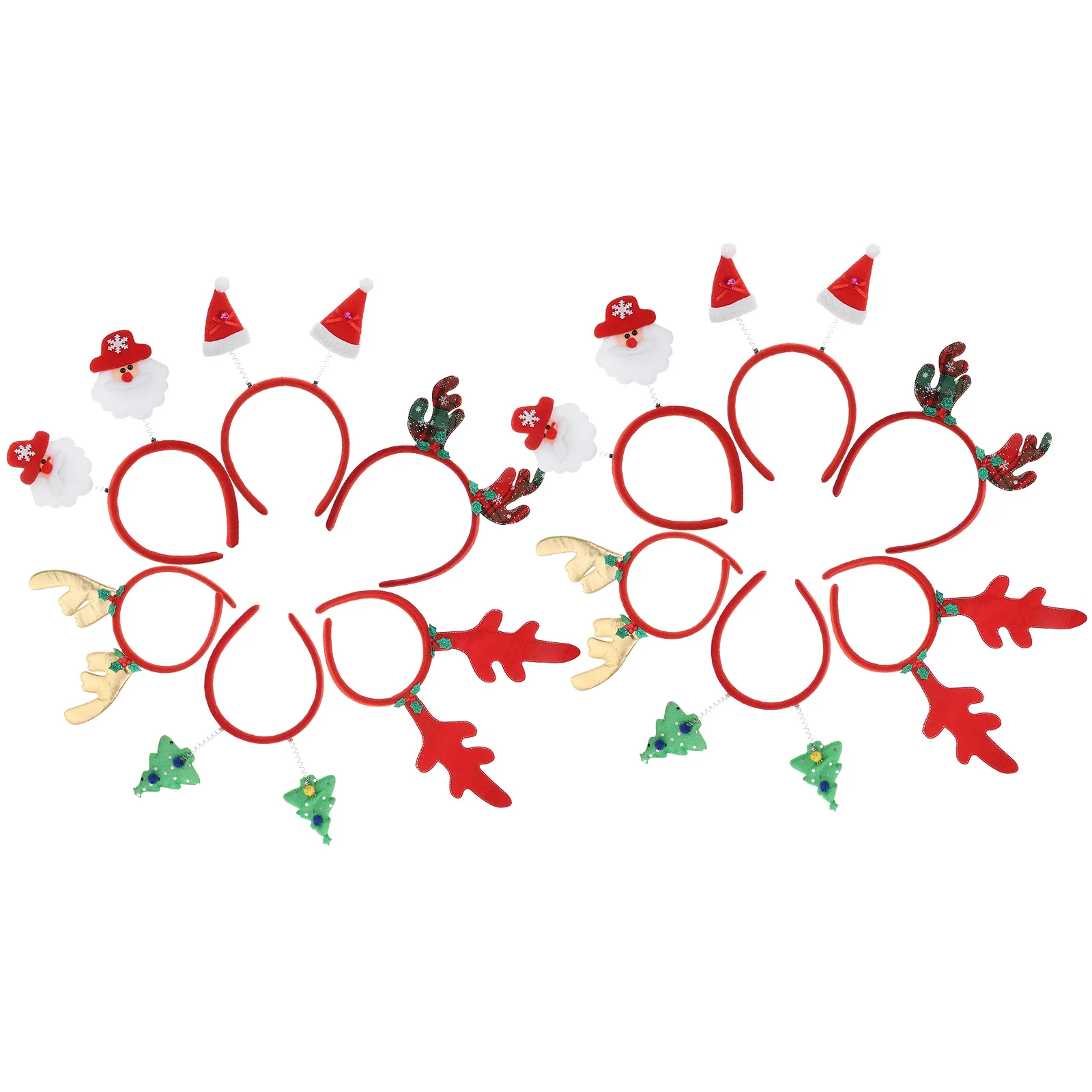 

12pcs Xmas Hairband Christmas Headband Elk Horn Costume Prop For Party Gift Headwear Creative Hair Hoops Decor Accessory