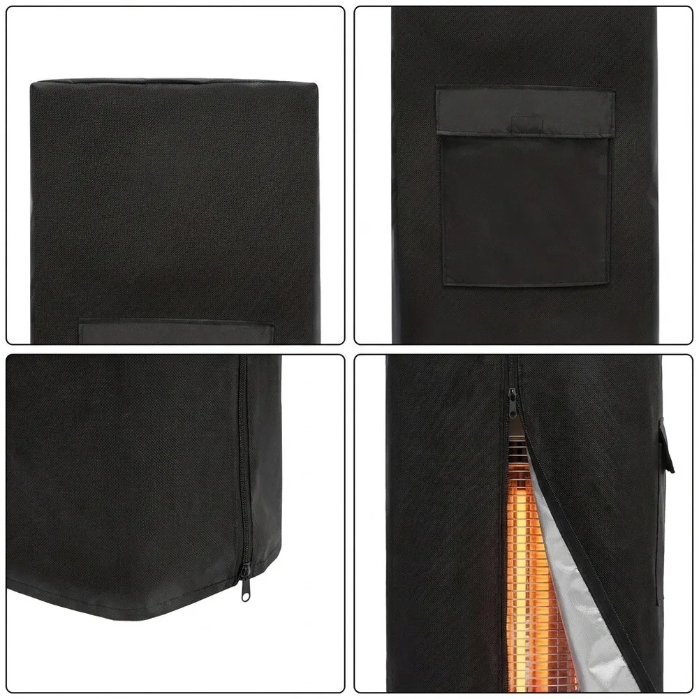 Outdoor Patio Heater Cover Waterproof 210D Oxford Fabric with Secure Fit and Storage Pocket 32 26 104cm Outdoor
