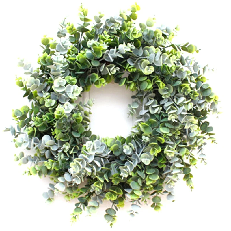 

Soft Eucalyptus Wreath Multicolor Door Ornaments Wall Ornaments Christmas Decoration Portable Ornaments -Light