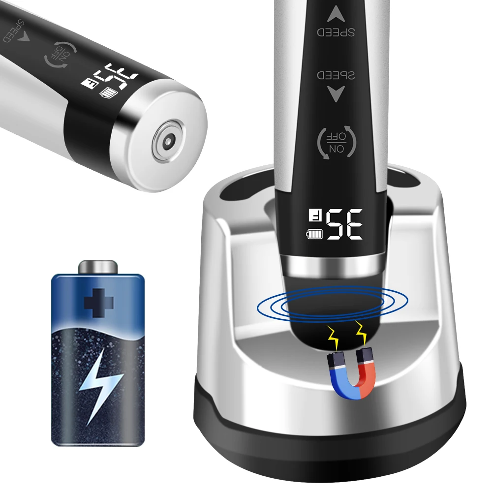 高品質充電式ネイルドリルマシン 35000RPM 電気ファイル LED 金属マニキュアペンプロフェッショナルネイル旋盤サンダー