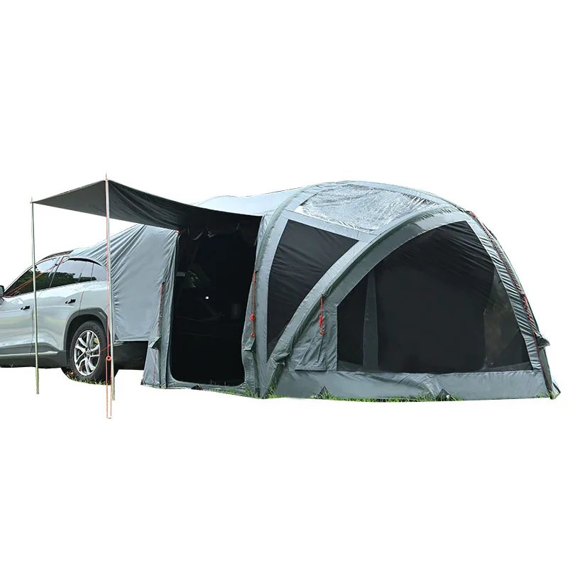 Free rear tent Outdoor multi-functional four-person camping tent Portable car double-layer vinyl tent